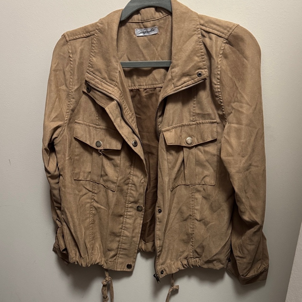 Chic Tan Utility Jacket for Women